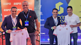 Del Nido Carrasco se encuentra con Luis Fabiano y Renato en el Sports Summit de Sao Paulo