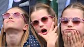 Princesa Charlotte encanta com caras e bocas ao lado de Kate Middleton em Wimbledon; veja fotos