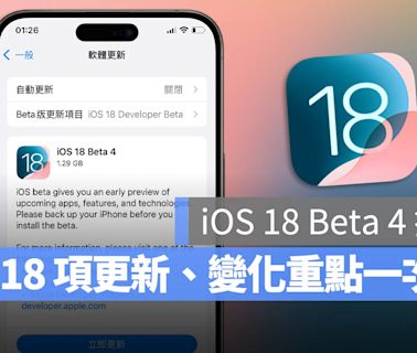 iOS 18 Beta 4 更新推出！18 項重點功能變化一次看