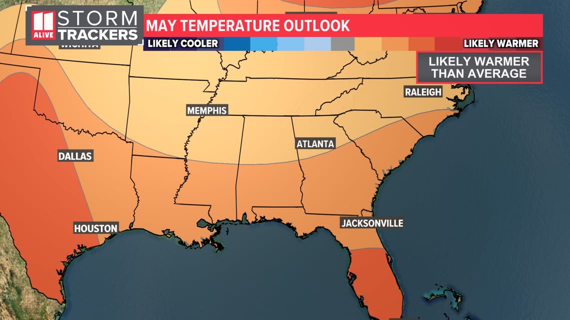 Above-average temperatures expected for May