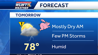 Flying Pig forecast: Dry start but pop-up storms likely to return Sunday afternoon