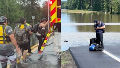 "Lo perdí todo": Rescatan a varios hispanos durante las inundaciones en los condados al norte de Houston