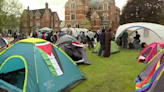 Oxford and Cambridge students set up pro-Palestinian camps outside university buildings