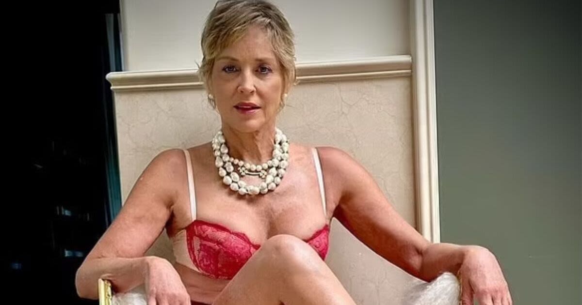 Sharon Stone recreates steamy Basic Instinct scene in racy lingerie