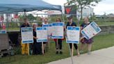 Double duty picketing at Port Elgin LCBO