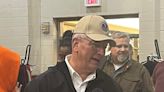 Gov. John Bel Edwards visits Union Parish following Tuesday night's storms