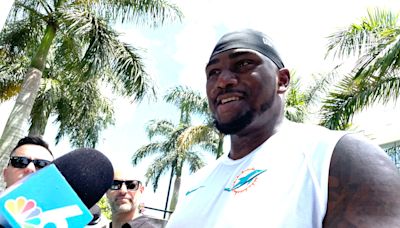 He's a 6-7 basketball player from the Dominican Republic. Why is he in Dolphins camp? | Habib