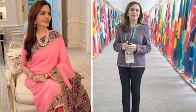 Nita Ambani makes powerful fashion statement to promote Indian crafts at the Paris 2024 Olympics India House