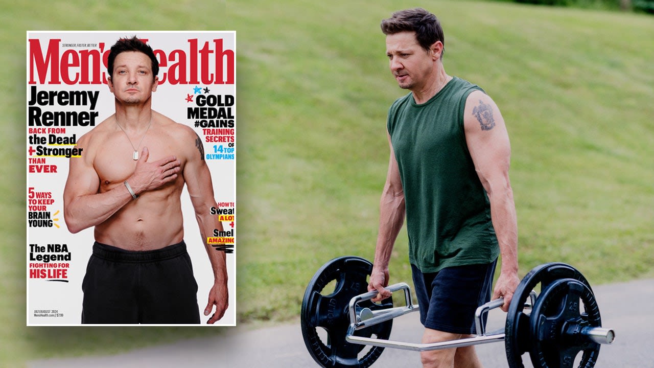 Jeremy Renner goes shirtless, revealing scars from near-fatal snowplow accident: 'I look great!'