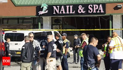 US: 4 killed, 9 injured after mini van crashes into Long Island nail salon - Times of India
