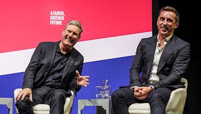 Gary Neville appears with Keir Starmer in Labour election broadcast