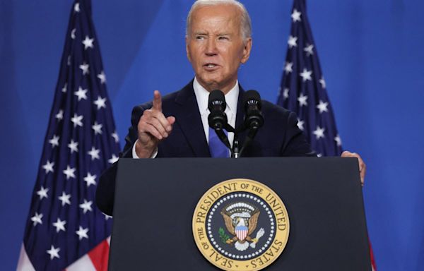 Biden opens high-stakes press conference by calling Kamala ‘VP Trump’ but doubles down on running in November