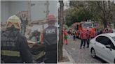 Derrumbe en una obra en construcción en Belgrano: hay un albañil herido y otro atrapado entre los escombros