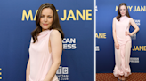 Rachel McAdams Makes an Ethereal Arrival in Pink Twisted Knot Dress for ‘Mary Jane’ Broadway Debut