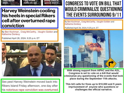 Fake headline claims US set to criminalize questioning 9/11 attacks