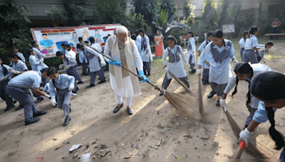 Watch: Why PM Modi Picked Up Broom To Sweep Ground With Schoolchildren