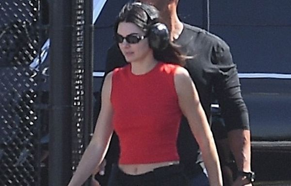 Kendall Jenner Jets Off in This Year's Biggest Sneaker Trend