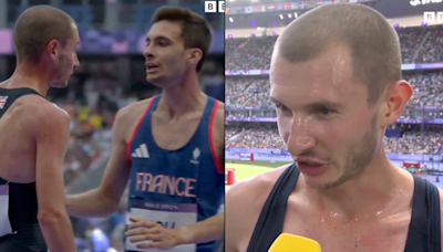 Team GB star gives his take on shocking on-track incident after squaring up to French runner in ugly scenes