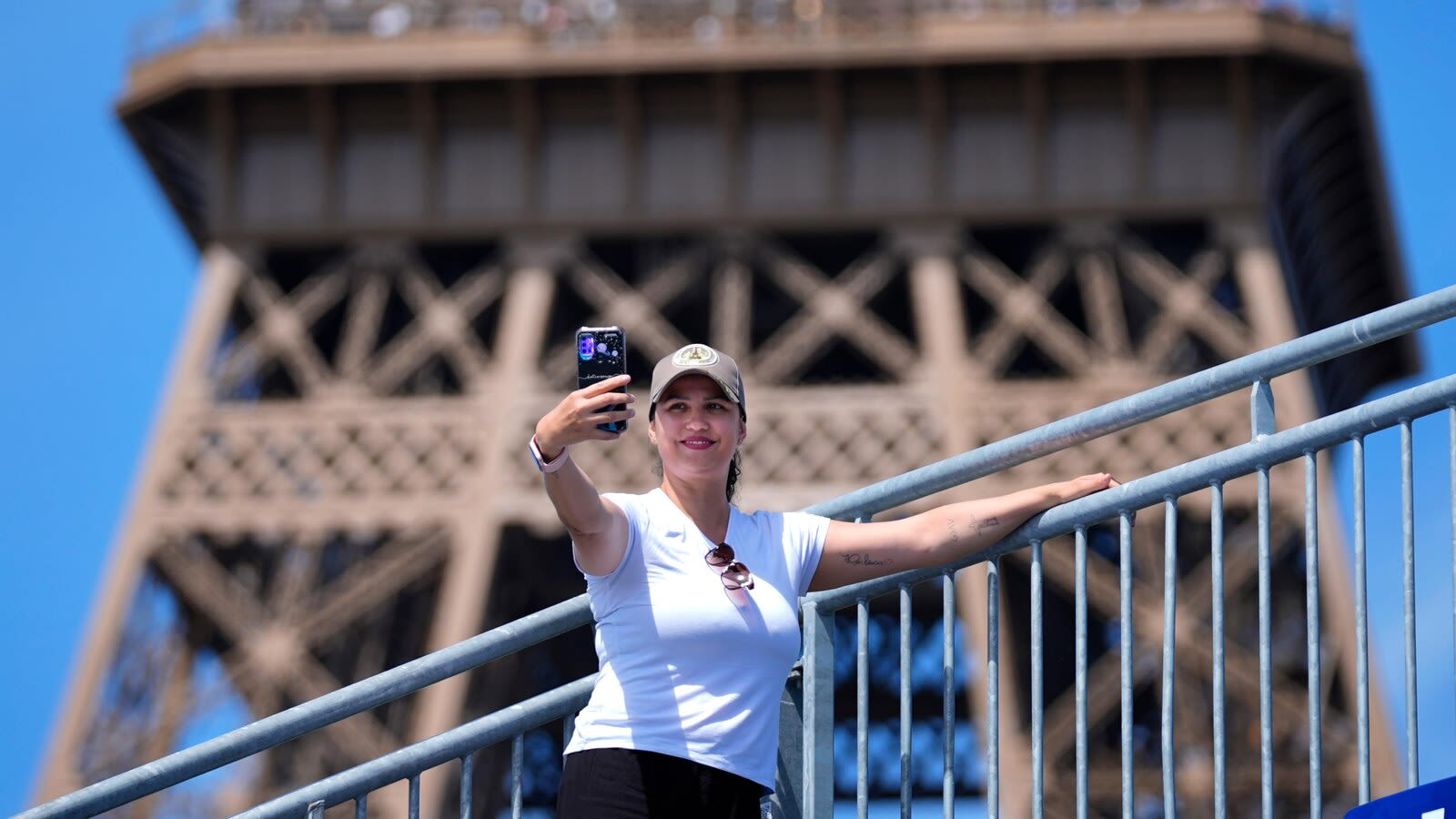 Eiffel Tower Stadium at the 2024 Olympics is becoming a popular backdrop for selfies