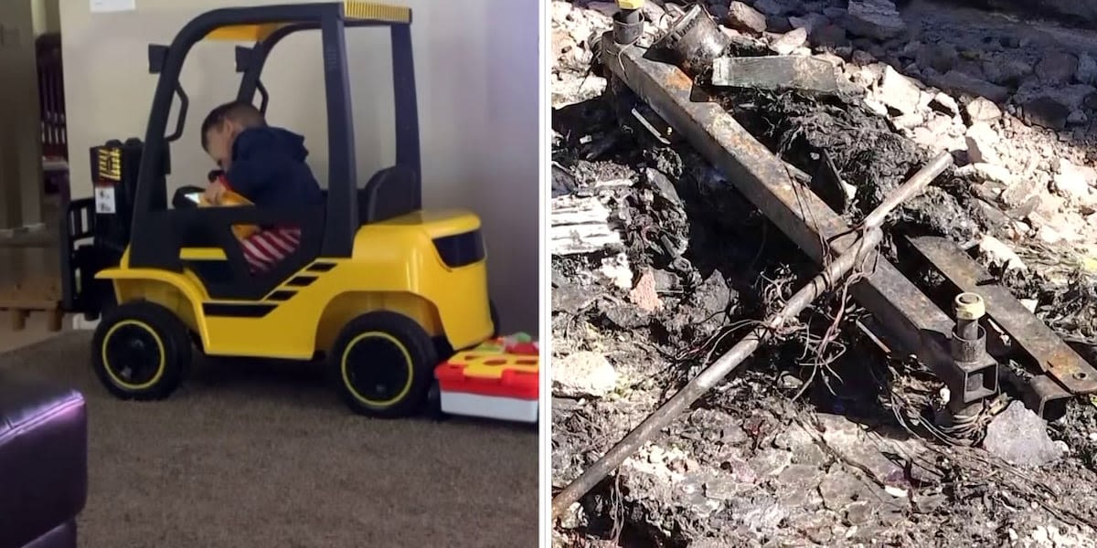 Mom warns others after her kids’ ride-on toy truck bursts into flames