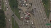 Houston traffic: All lanes of I-610 near Homestead closed due to 18-wheeler striking median, losing load