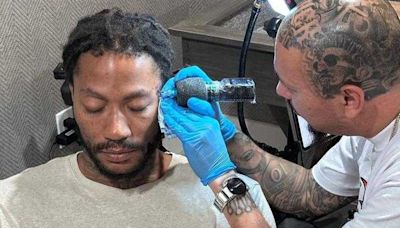 Derrick Rose Gets New Face Tattoos