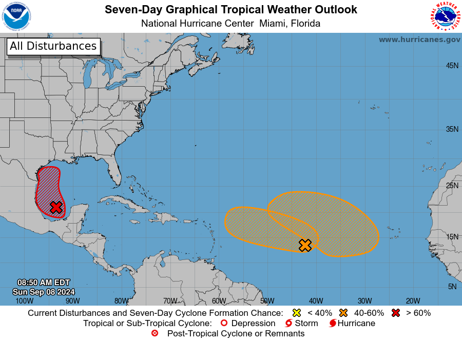 NHC: A tropical depression could be heading toward Texas coast by midweek