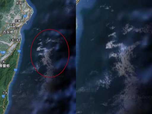 Google 地圖搜尋花蓮外海「驚見人臉」全網驚呆：是觀音臉！