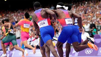 Bad handoff results in U.S. disqualification in 4 x 100-meter relay