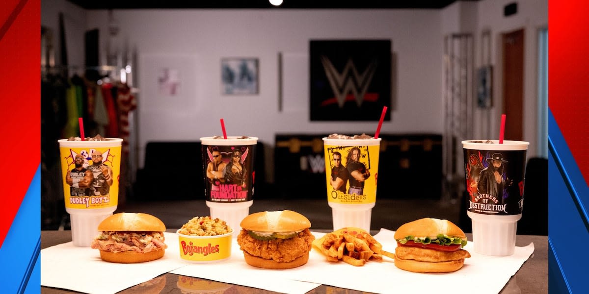 Bojangles offering pulled pork sandwich with collectible WWE cups