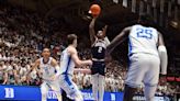 Former UNC basketball player Caleb Love waves goodbye to Duke as Arizona Wildcat