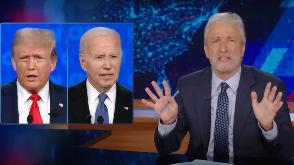 ‘The Daily Show’: Jon Stewart Thinks Biden and Trump Should Both Use Performance Enhancing Drugs: ‘Suppository Away!’ | Video