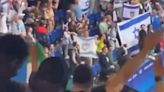 Pro-Palestine yobs scream 'Heil Hitler' during Israel football match