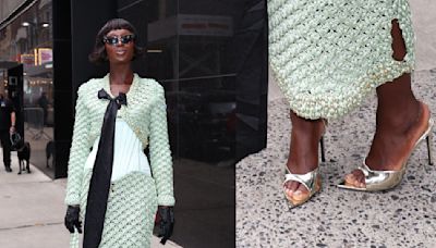 Jodie Turner-Smith Talks ‘The Acolyte’ in Dazzling Metallic Mules on ‘Good Morning America’