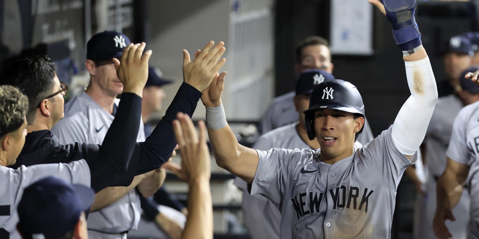 Hustling Cabrera scores from second on sac fly, sparking Yanks' rally