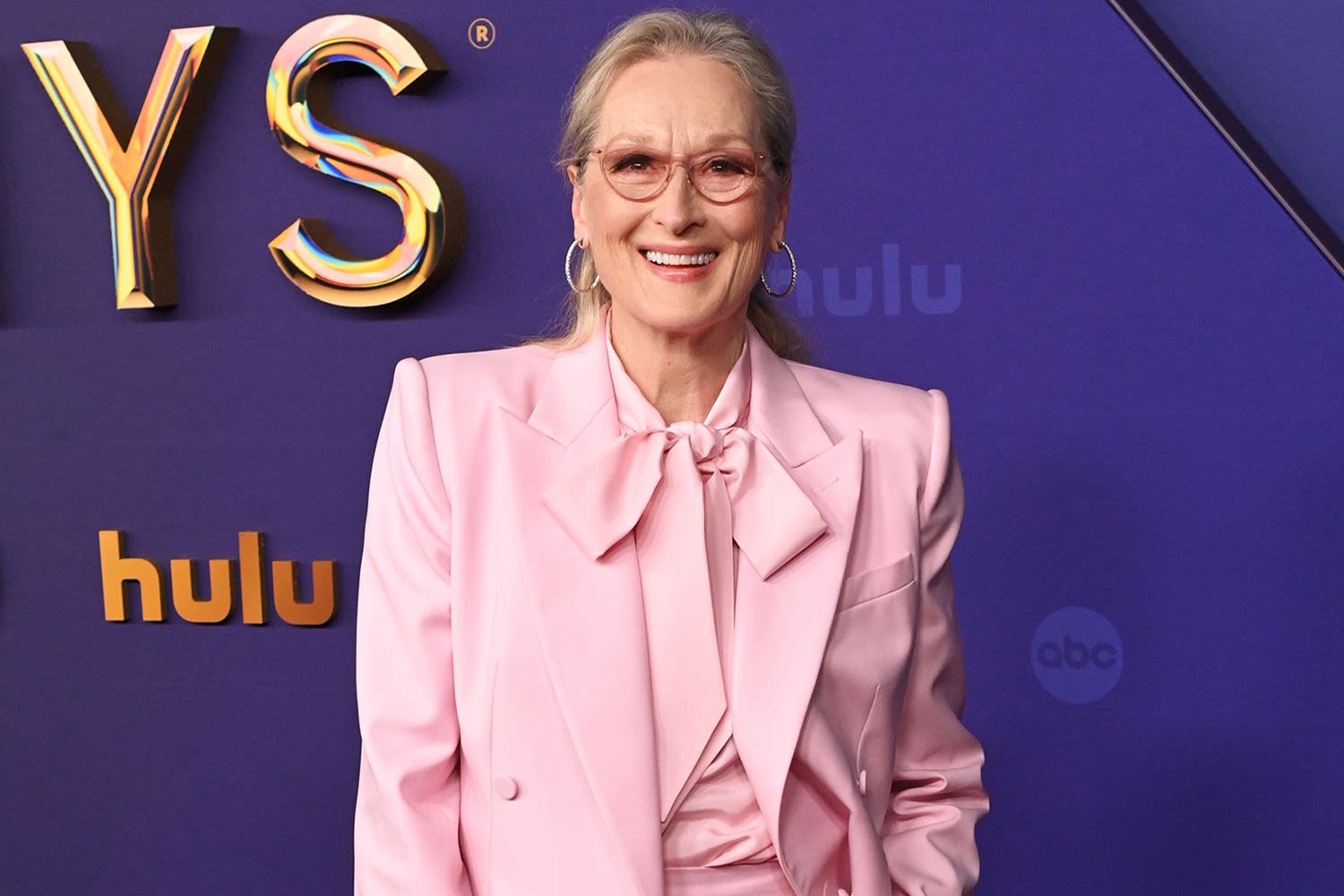 Meryl Streep Keeps Barbiecore Going Strong in Pink Suit at the 2024 Emmys