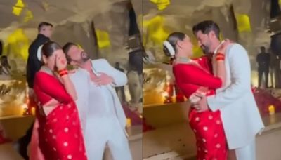 VIDEO: Newlywed Sonakshi Sinha Can't Stop Blushing As Zaheer Iqbal Pulls Her Close For FIRST Dance After Wedding