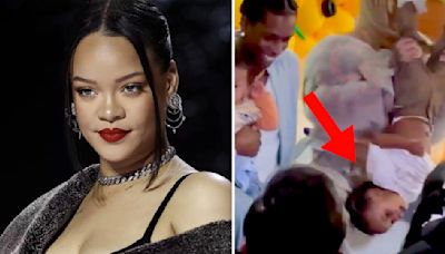 Rihanna en polémica por sacudir de cabeza a su bebé frente a todos: video