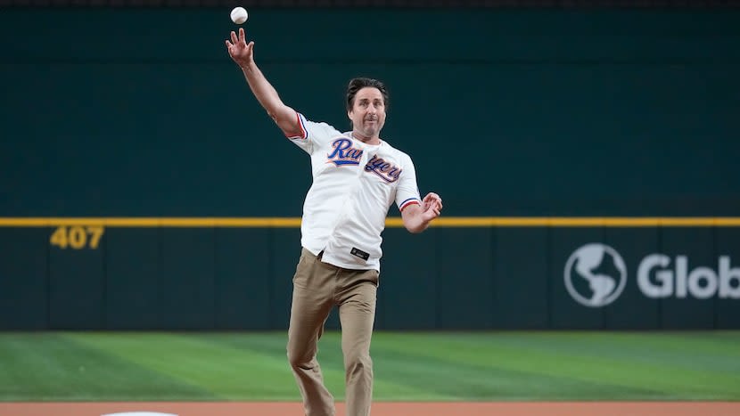 Luke Wilson talks throwing first pitch at Rangers game, You Gotta Believe and more