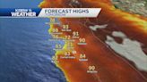 Valleys and hills will have some heat advisories