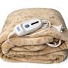 Plug-in blanket that heats up to provide extra warmth during cold nights. Often made from soft materials such as microplush or sherpa fleece. Can be controlled with a remote or built-in controls.