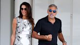 Amal and George Clooney Color Coordinate in Navy and White (and Sunglasses) for Their Arrival in Venice