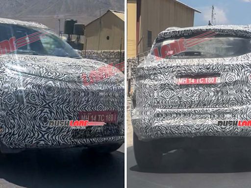 2025 Tata Harrier EV Spied With Alloys From Concept Showcased At Auto Expo