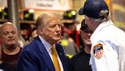 Critics Rip Trump's Visit With New York Firefighters Over 1 Burning Red Blunder