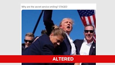 Fact Check: Images of Trump, Secret Service smiling after shooting are fake