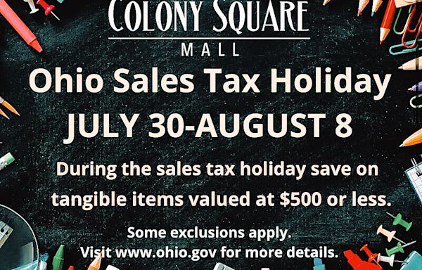 Ohio Sales Tax Holiday is Happening Now - WHIZ - Fox 5 / Marquee Broadcasting