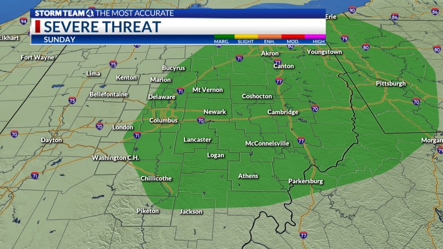 Tracking afternoon showers and storms Sunday