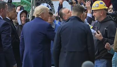 Former President Trump makes surprise campaign visit to Midtown construction site