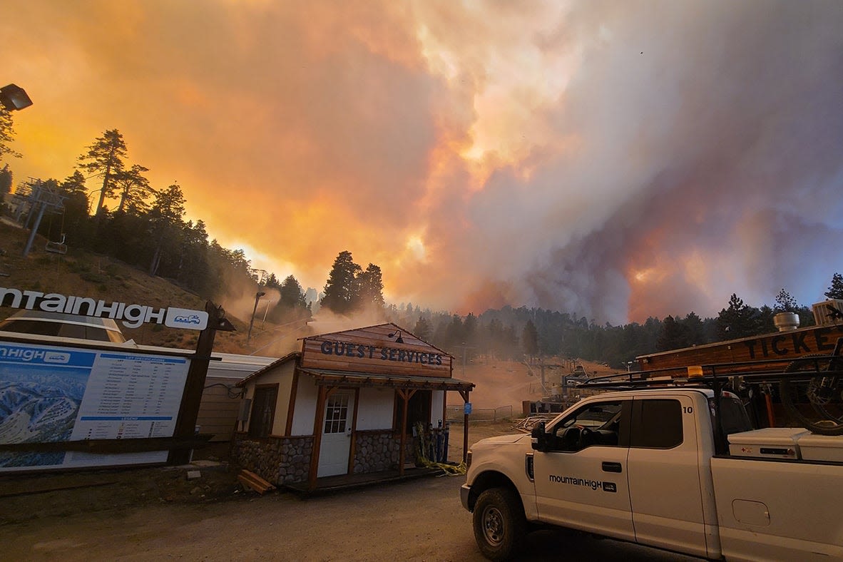 Snow cannons help save California ski resort from Bridge Fire devastation