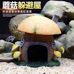 魚缸造景躲避屋大號特大號水族箱裝飾蘑菇海螺城堡烏龜魚蝦躲避窩